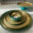AK bol 10 SAHRA-INSIDE GOLD - OUTSIDE OPAQUE TURQUOISE