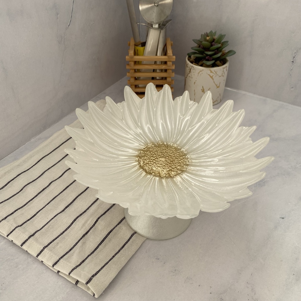 Fleur presentoir A Gateau Pearl White 21Cm