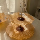 AK assiette LILITH-CENTER METALLIC BROWN - COATED METALLIC PEACH PUFF