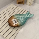 AK assiette 21 FIKA-GLITTER COPPER - COATED OP TURQUOISE