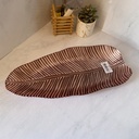 AK assiette 42 LEAF-METALLIC BROWN TEXTURE - COATED  METALLIC PINK