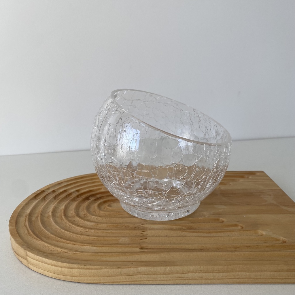 15*15CM COUPELLE DESIGN CRAQUELE CLAIR