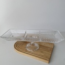 39*15*4 cm Plataux a servire triforme a pied