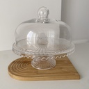 Damla Assiette A Gateau Ronde Avec Couvercle 28 x 27,5