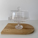 21*19cm damla présentoir à gâteaux rond avec couvercle