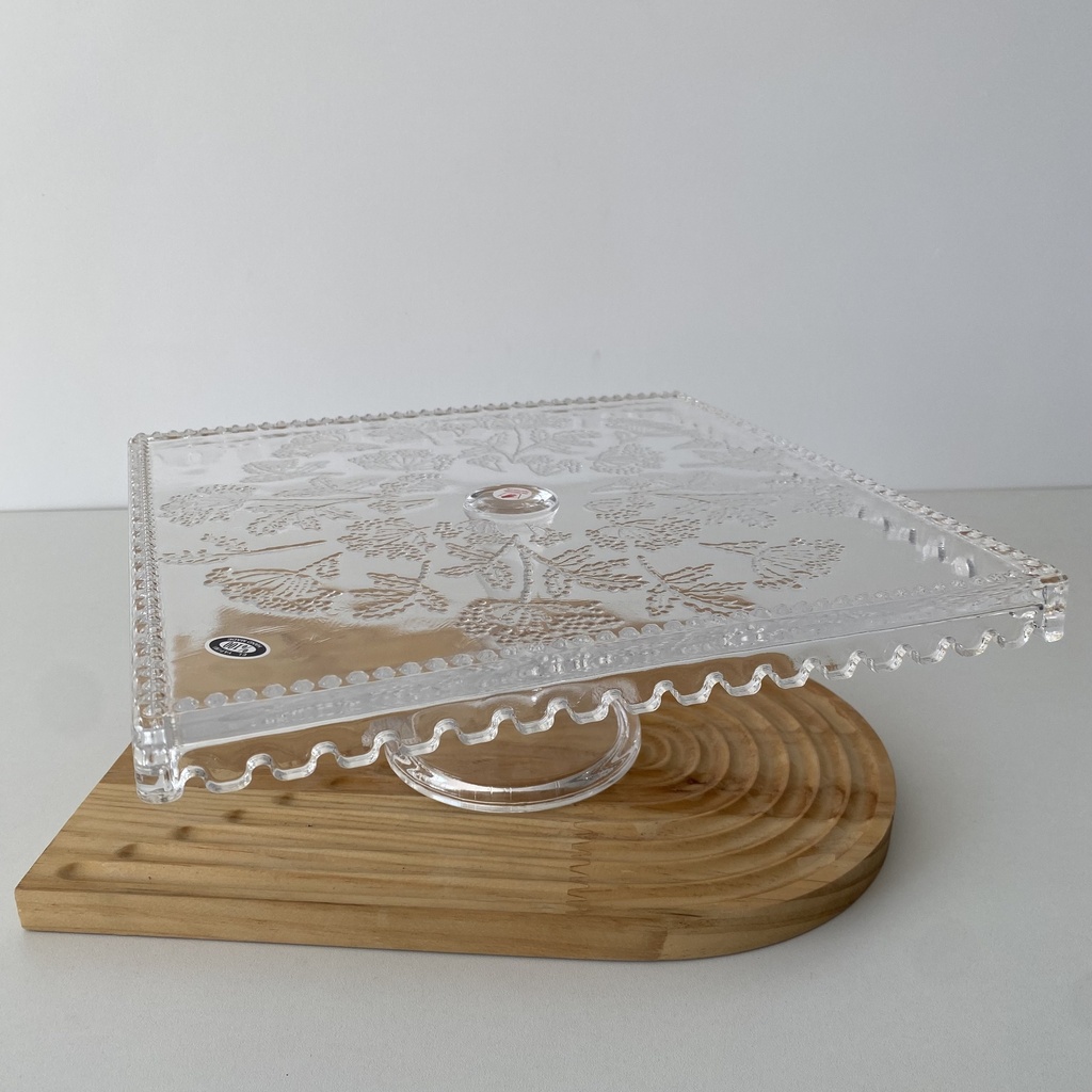 Assiette A Gateaux Carree A Pied Petite