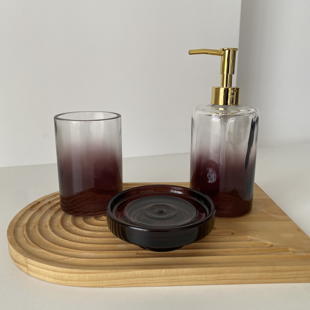 CLEAN ENSEMBLE DE SALLE DE BAIN  LOT DE 3 COLORES