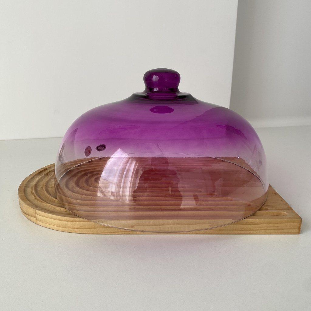 28*16CM couvercle dugme mauve