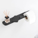 Mind Set Porte-Rouleau De Papier Toilette Avec Etagere Noir