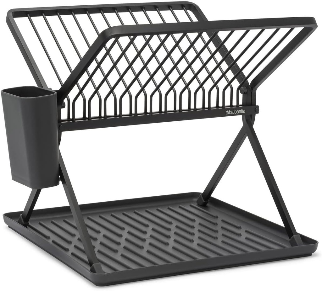 Sinkside Egouttoir A Vaisselle Pliable Gris Fonce
