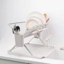 Sinkside Egouttoir A Vaisselle Pliable Large Gris Clair