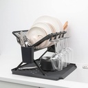Sinkside Egouttoir A Vaisselle Pliable Large Gris Fonce