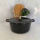 Cocotte En Fonte Ronde 24 Cm (Noir)