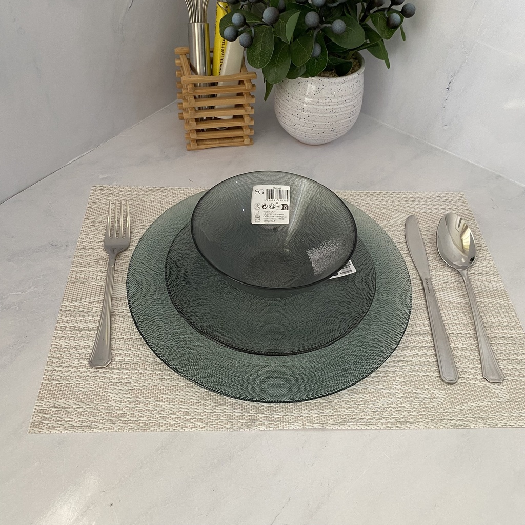 PACK PALM VERT - Bol - Assiette Plate - Assiette A Dessert