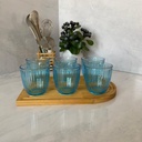 Verres A Eau Line Aqua Lively Blue