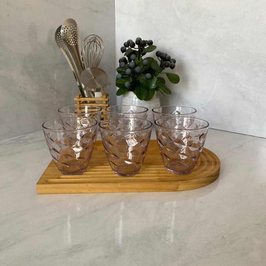 Verre à eau Flora lilas k6