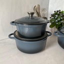 MARMITE 2 PCS EN FONT GRIS FONCE