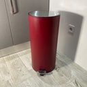 Poubelle à pédale Jobs30 L à fermeture douce – rouge mat