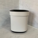 Poubelle ouverte de 8 L avec seau intérieur-blanc matt
