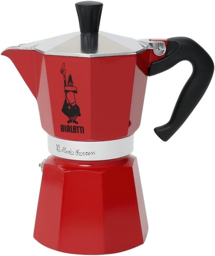 [0004943/NP] CAFETIERE MOKA EXPRESS 6 TASSES ROUGE