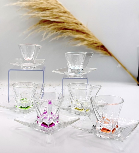 [73291020006] FUSION SET 6 TASSES A CAFE COULEURS