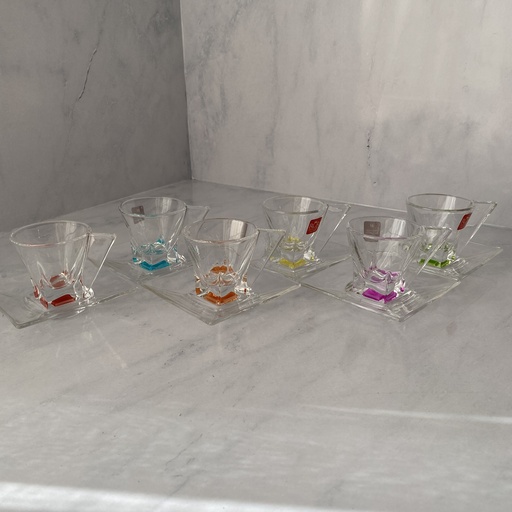 [73291020006] FUSION SET 6 TASSES A CAFE COULEURS