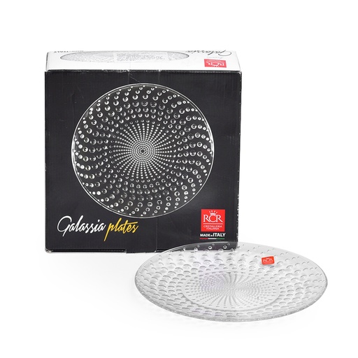 [26039020006] Galassia  4 Assiettes Plates En Cristal  26Cm