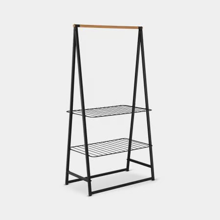 [118241] LINN PORTANT POUR VETEMENT LARGE BLACK