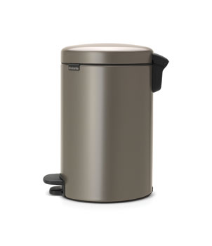 [113628] Newicon Poubelle A Pedale 12L Platinum