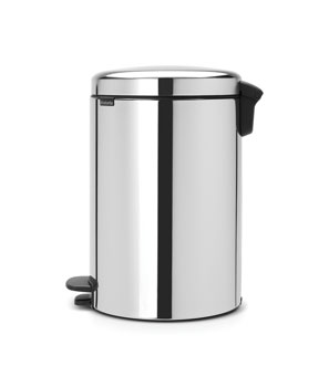 [113987] Newicon Poubelle A Pedale 20L Brillinat Steel