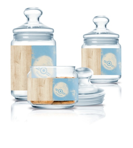 [Q3358] Nordic Havea Blue Pot 3 Pieces