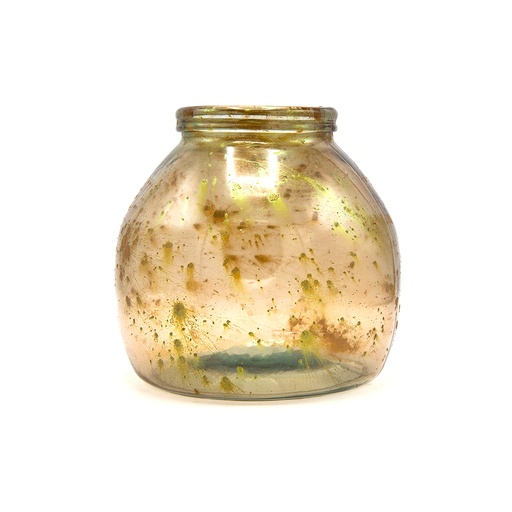 [5983F1011] OLD COLOR HURRICANE MONTANTA VASE 20 CM BEIGE