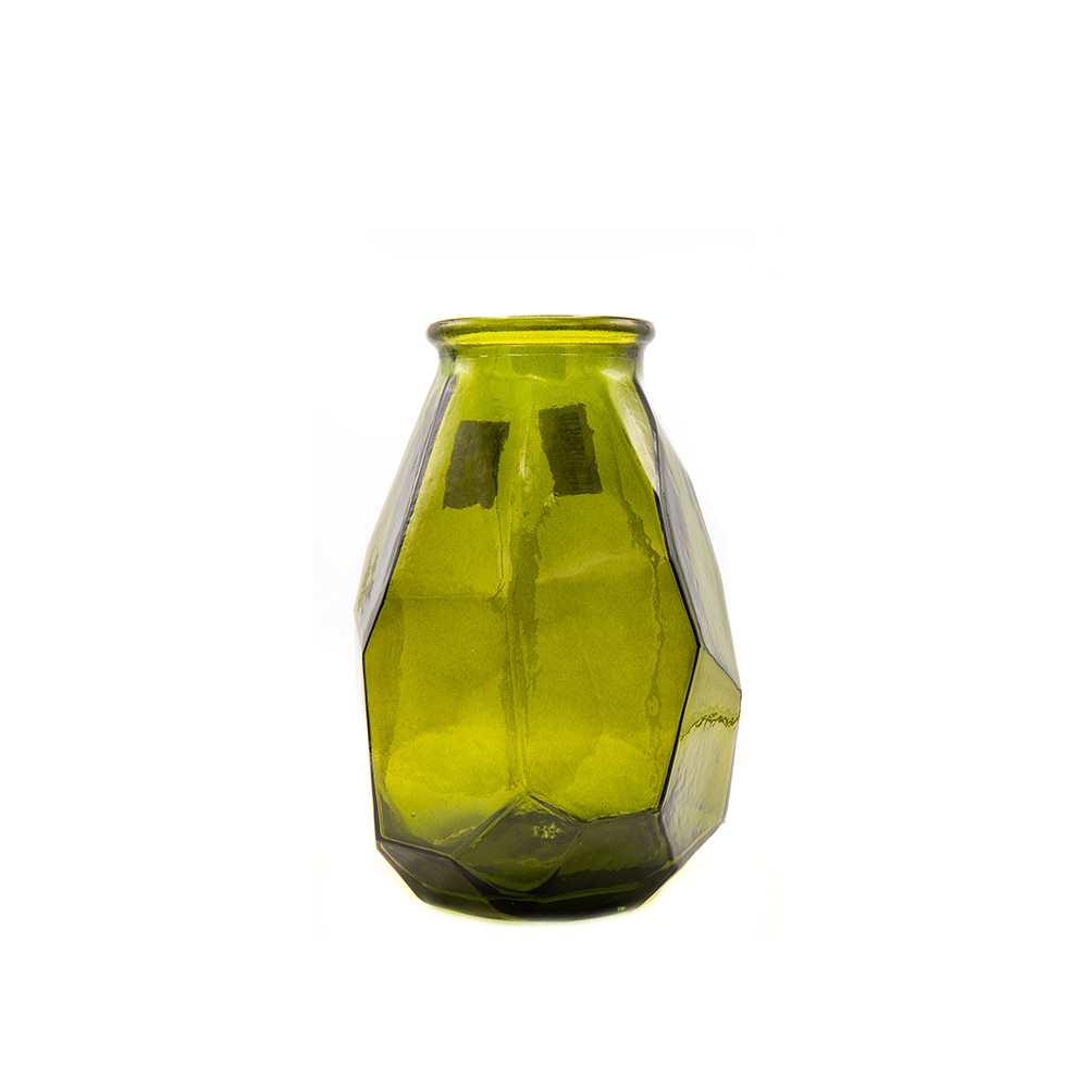 [5903DB615] Origami Vase Hurricane 35Cm Vert