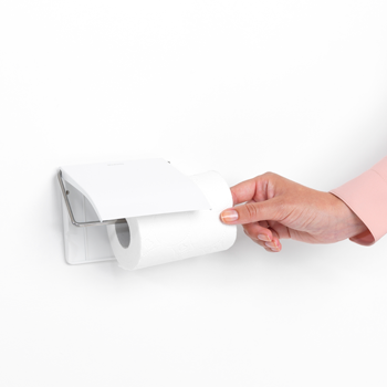 [414565] PORTE ROULEAU PAPIER TOILETTE BLANC