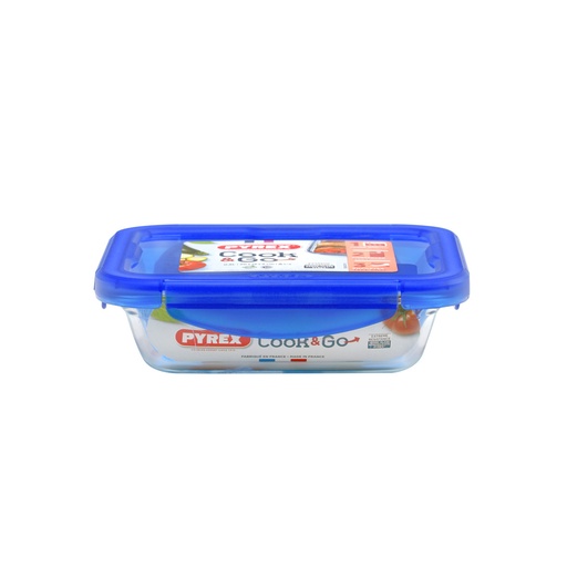 [281PG00] PYREX COOK & GO PLAT RECTANGULAIRE 20*15CM AVEC COUVERCLE