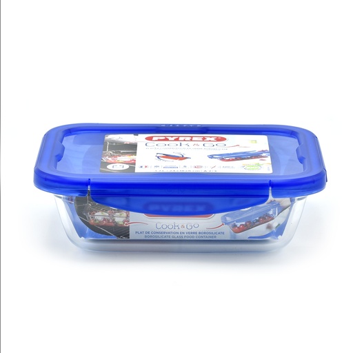 [282PG00] PYREX COOK & GO PLAT RECTANGULAIRE 25*19CM AVEC COUVERCLE