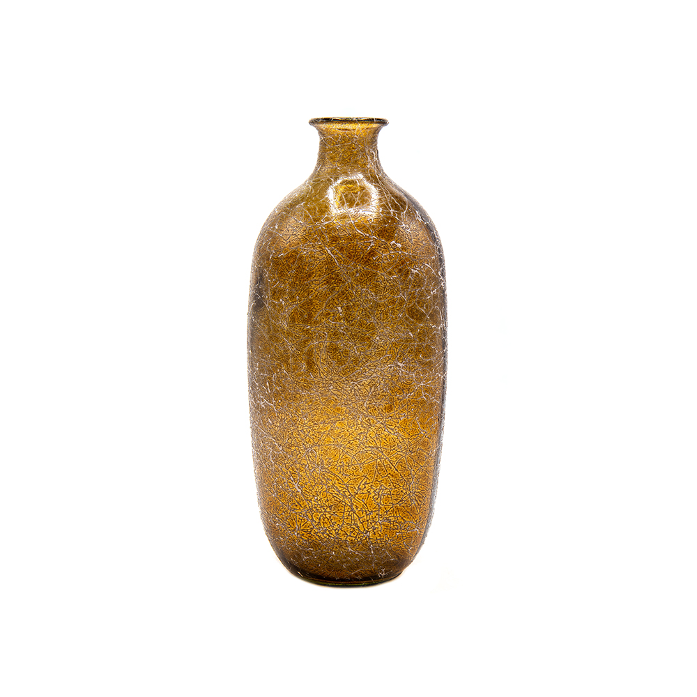[5463F779] Silk Vase 31Cm Marron