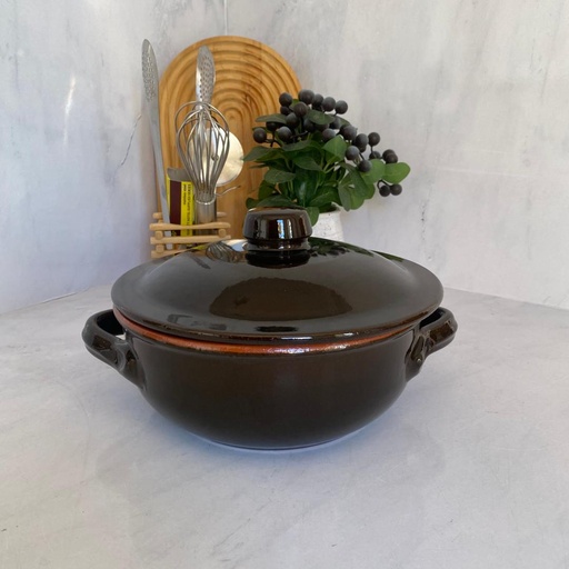 [C06722BMC] Tegame 22Cm Avec Couvercle Marron