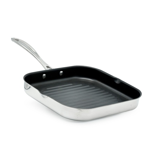 [KSF-2011] VOLUPTO POELE A GRILLE INOX 26.5X26.5X4CM