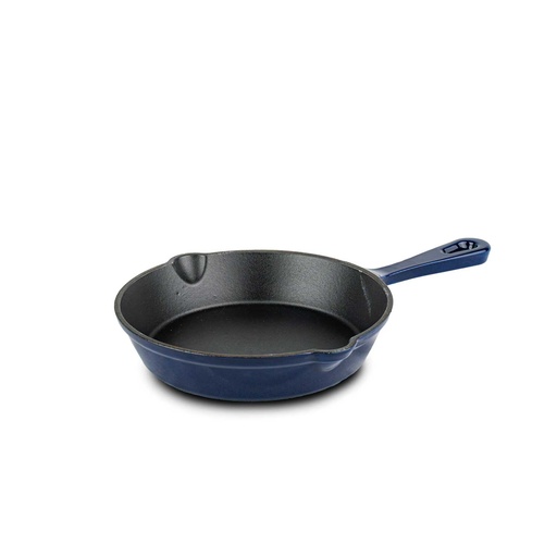 [EC2138B-N] POELE EN FONTE 19.3CM BLEUE