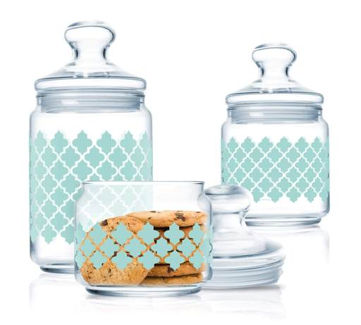 [c] Voski Turquoise Set De  3 Pot