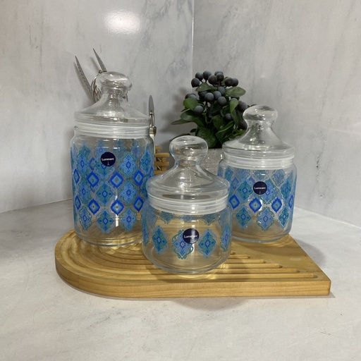 [V1020] Ahava Blue Set De 3 Pots