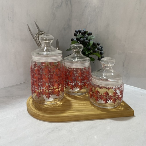 [V1023] Laarni Red Set De  3 Pot