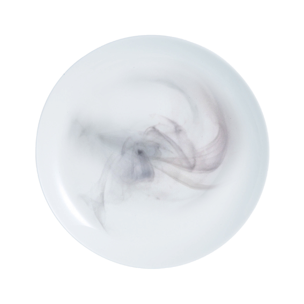 [Q8840] Diwali Blanc Marbre Assiette Plate 25  Cm