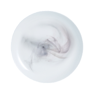 Diwali Blanc Marbre Assiette Plate 25  Cm