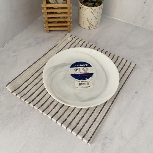 [Q8815] Diwali Blanc Marbre Assiette Dessert 19  Cm