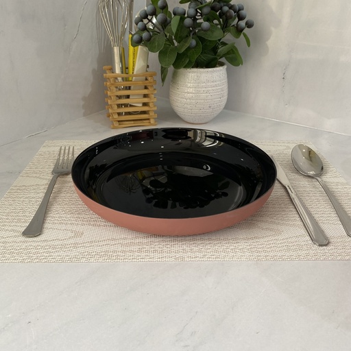 [Q8579] Vicky Noir Terracotta Assiette 25Cm