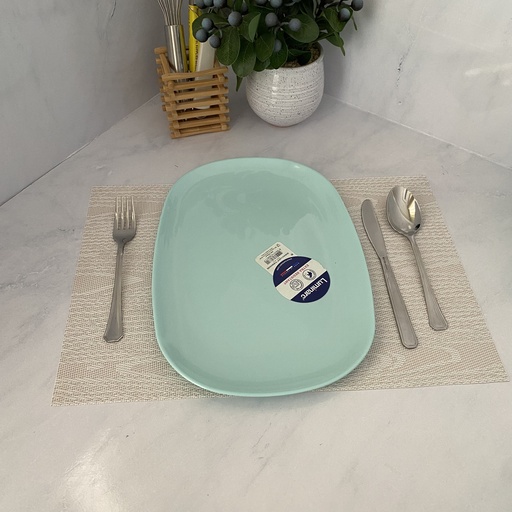 [P9797] Diwali light Turquoise Assiette De Presentation 34x24Cm