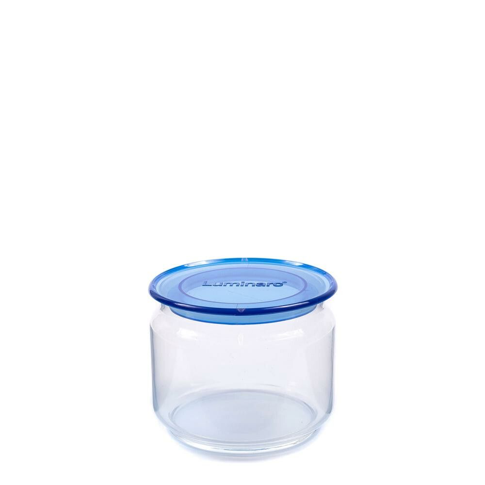 [N2329] pot 0.5l plano blue lid a6