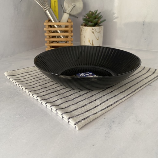 [V2124] Cottage Noir Assiette Creuse 20Cm